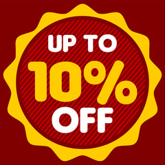 Explosive Discounts: Up to 10% off Vector Illustration