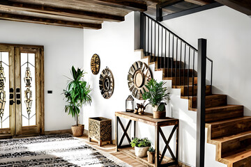 Habitación con detalles de madera