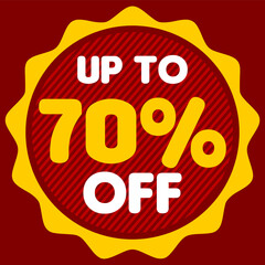 Explosive Discounts: Up to 70% off Vector Illustration