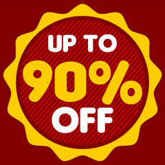 Explosive Discounts: Up to 90% off Vector Illustration