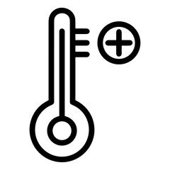 Thermometer medicine icon symbol image vector. Illustration of the temperature cold and hot measure tool design image.