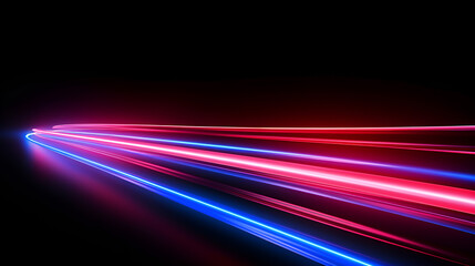 Obrazy na Plexi  Red and Blue tech neon spotlight background, speed motion abstract background, red and blue light background. 