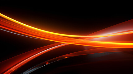 Orange tech neon spotlight background, speed motion abstract background, Orange light background.