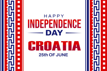 Happy Independence Day of Croatia background. 25th of June Croatia independence day wallpaper