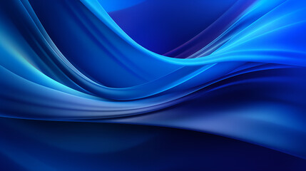 Naklejka premium Abstract deep blue wave background, blue wave with smooth silky shape for presentation background.