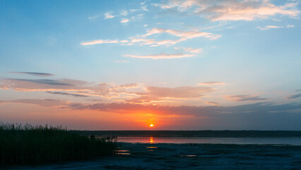 Beautiful sunset over the estuary