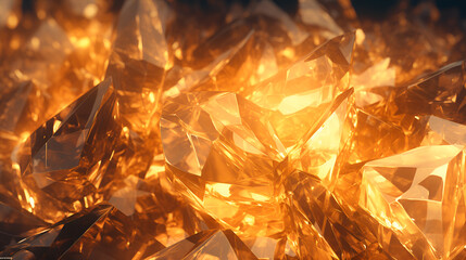 Abstract polygonal backdrop like crystal and reflective.