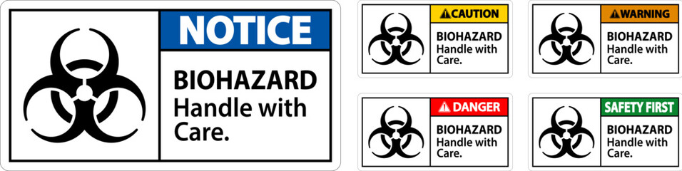 Biohazard Warning Label Biohazard, Handle With Care
