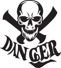 Danger sign vector silhouette illustration