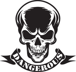 Danger sign vector silhouette illustration