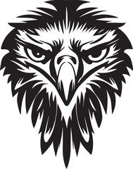 Eagle face tattoo design illustration