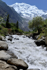 HUNZA VALLEY IN THE HIMALAYAN MOUNTAINS IN NORTHERN PAKISTAN