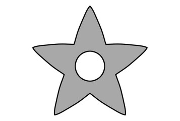 Ninja star fight weapon wheel japanese samurai graphic design element