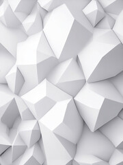 White geometric abstract background, Generative AI Illustration.