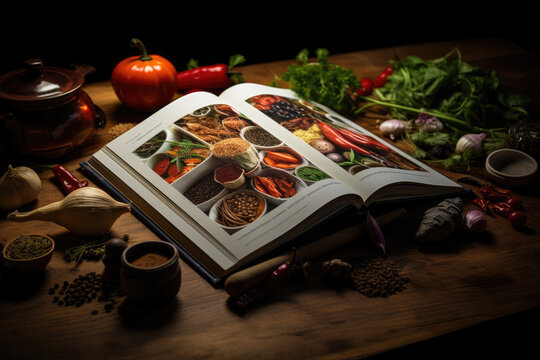 In this charming image for a gastronomic book, the talented hands of chefs, ai generated.