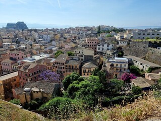 Fototapeta premium Panorama of Kerkyra, the capital of Corfu