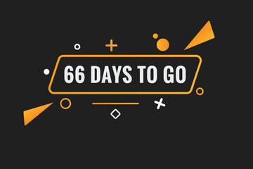 66 days to go countdown template. 66 day Countdown left days banner design