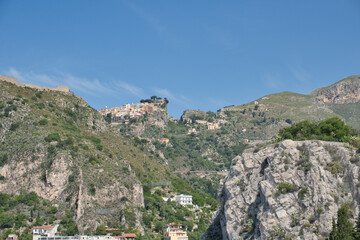 View of the surroundings of Taormina, Sicily, Italy