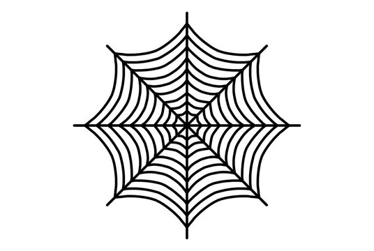 Scary spider web black gothic insect graphic design element Halloween decor art