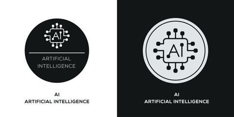 AI (Artificial intelligence) Icon, Vector sign.