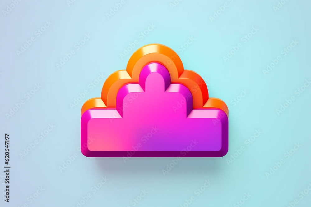 Fototapete the icon showcases a cloud with a downward-facing arrow, conveying the concept of downloading files 