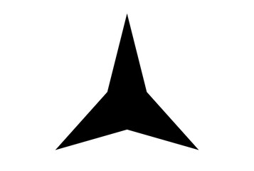 Fototapeta premium Black star drawing success champion achievement object symbol silhouette