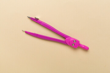 Divider on color backgroung, top view