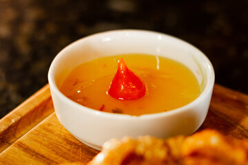 Crispy Pork Roulade with Spicy Pepper Jelly