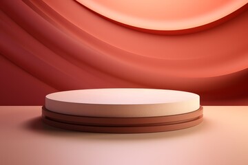 Abstract minimal color scene with geometric podium display background for product presentation, mock up, cosmetic product stand.