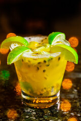 Tropical Passion Fruit Caipirinha