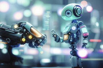 Futuristic Robot Scenarios - Artificial Intelligence Concepts