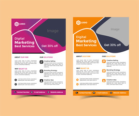 Business advances Marketing Flyers Company promotion Ads, a4 PSD Office Poster pint reedy