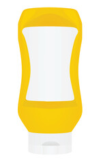 Plastic mayonnaise bottle, vector illustration