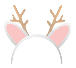 Reindeer horns head band. vector illustration