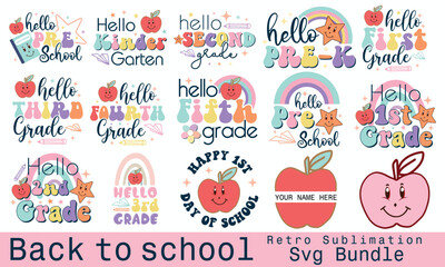 Back to School Retro Sublimation Bundle.