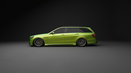 MERCEDES BENZ AMG WITH TOXIC GREEN COLOR