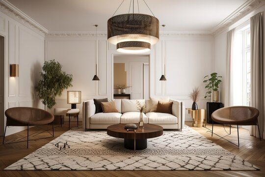 A modern design for living room, interior luxury design. Generated AI