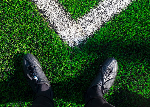 A point of view/pov of a football player