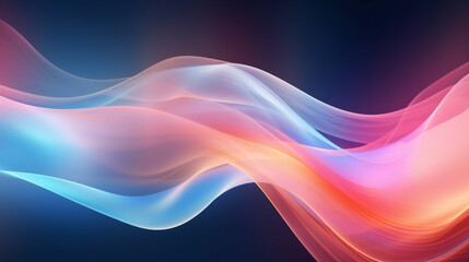 Abstract dynamic wave background. Colorful twisted shapes in motion. Digital art for poster, flyer, banner background or design element. Soft textures on pastel background Generative AI