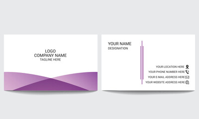 Minimalistic clean style corporate professional business card template