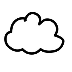 Cloud shapes collection vector