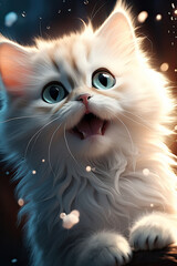 Cute cat HD wallpaper, wallpaper funny,ai generater