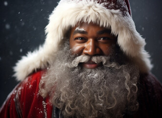 santa claus in the snow