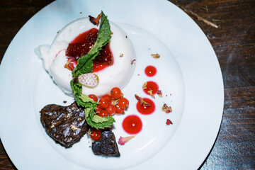 lo-fi ugc close up of dessert course