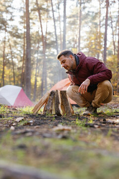 Traveler campfire wood activity vacation forest