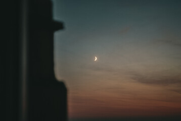 Fototapeta premium crescent moon in the sky 