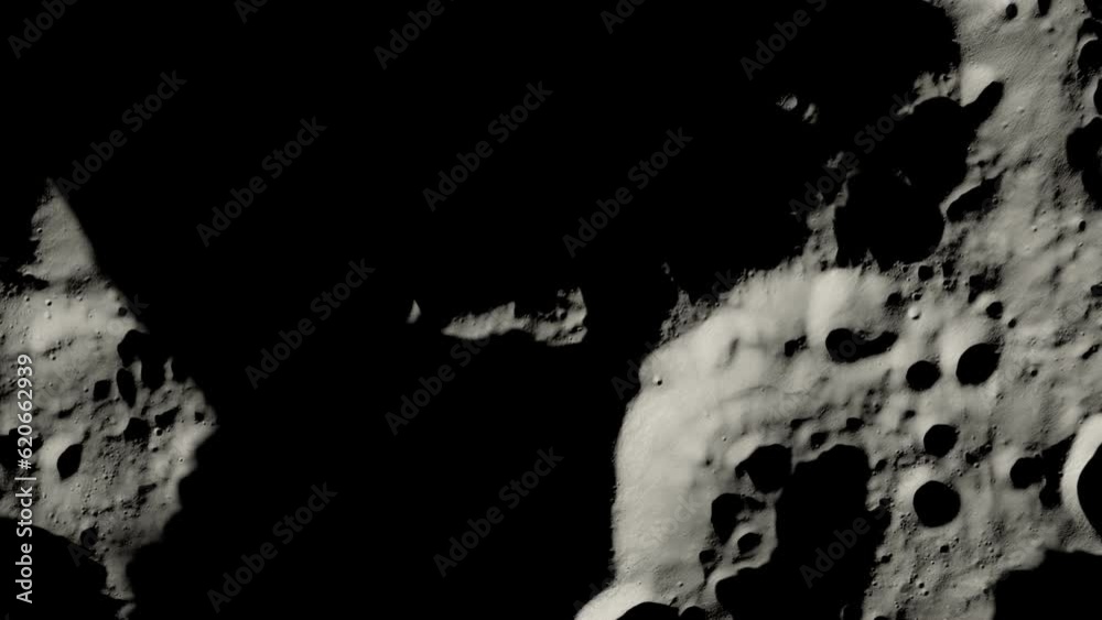 Canvas Prints camera flies out front craters of the moon to far away. elements of this image furnished by nasa