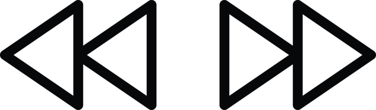 recommend clip art: previous and next play button icons .forward and previous icons . vector illustration  