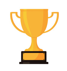 Winner's trophy icon. The golden trophy vector is a symbol of victory in a sports event.