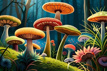 mushroom in the jungle  